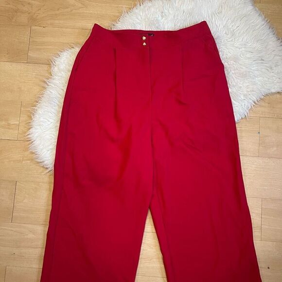 Red styles high waisted wide leg pants 2X - Picture 3 of 8